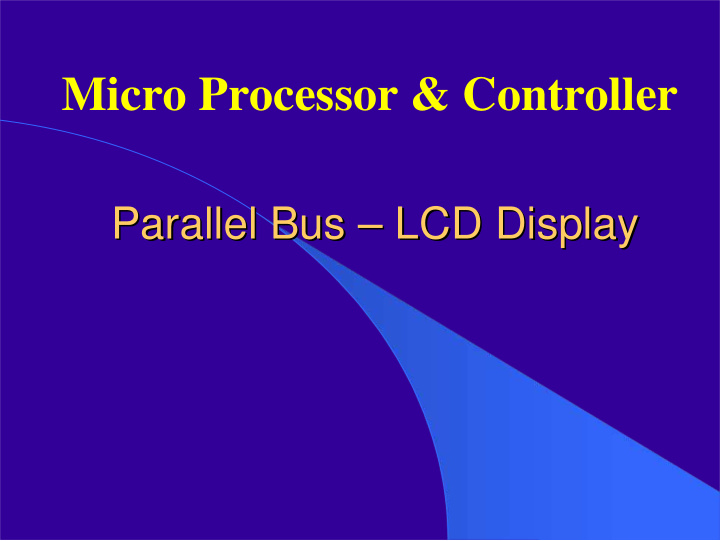 micro processor controller
