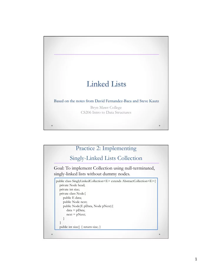 linked lists
