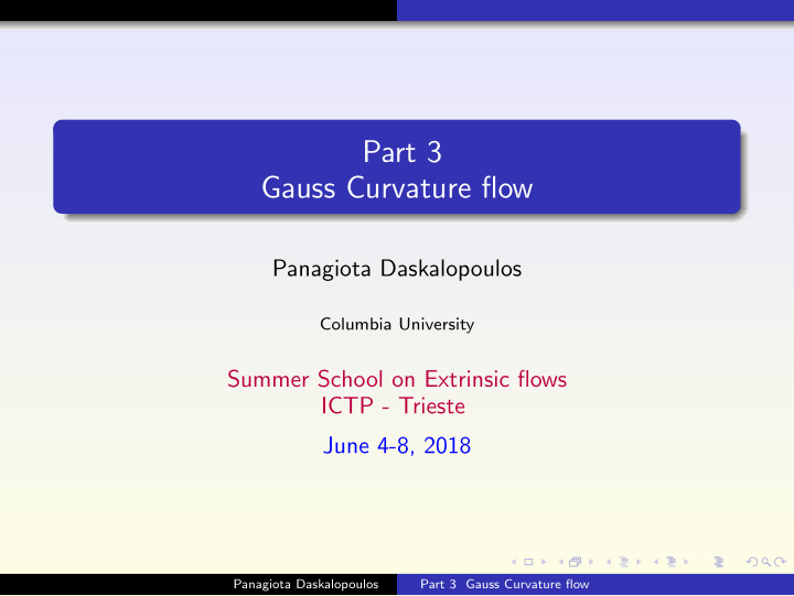 part 3 gauss curvature flow