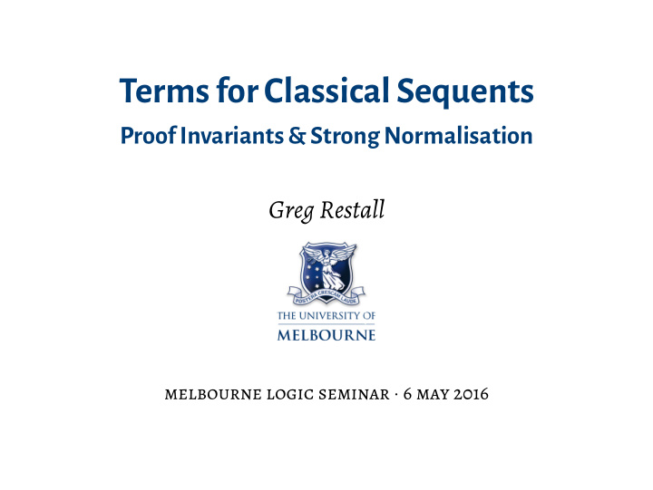 termsforclassical sequents