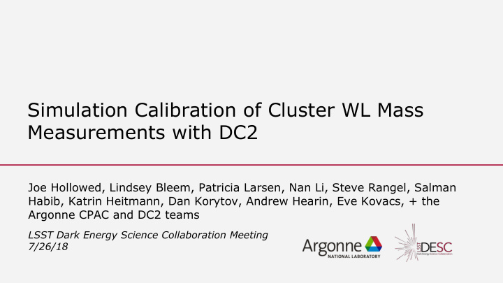 simulation calibration of cluster wl mass measurements