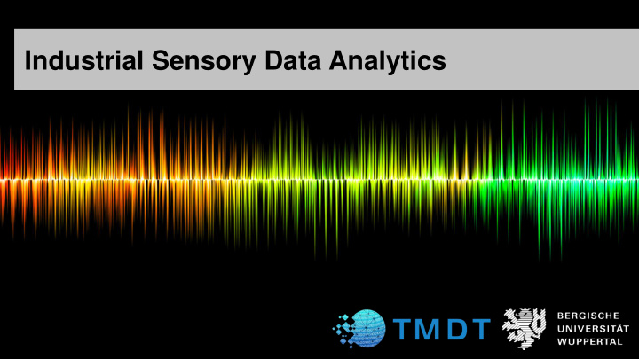 industrial sensory data analytics introduction analysis
