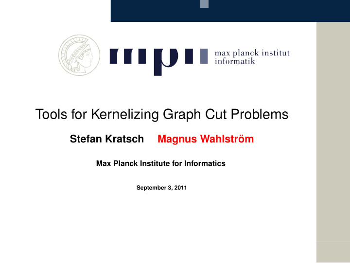 tools for kernelizing graph cut problems