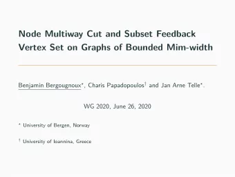 Node Multiway Cut and Subset Feedback  Vertex Set on Graphs of Bounded Mim-width Benjamin
