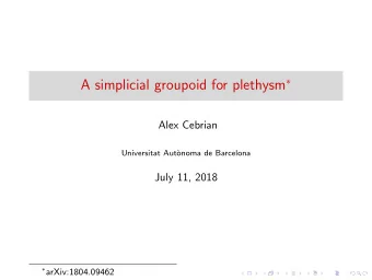 Introduction  Plethystic substitution  Substitution operation in the ring of power series in