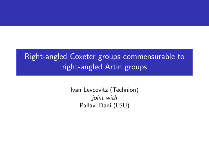 right angled coxeter groups commensurable to right angled
