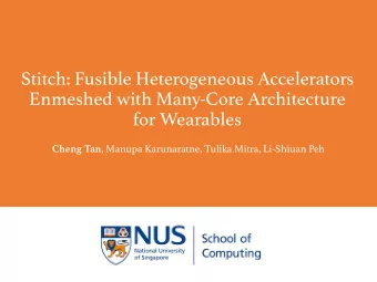 Stitch: Fusible Heterogeneous Accelerators  Enmeshed with Many-Core Architecture  for Wearables