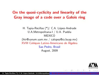 On the quasi-cyclicity and linearity of the  Gray image of a code over a Galois ring  H.