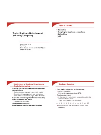 1  Near-Duplicate News Articles  Near-Duplicate Detection  More challenging task  Are web