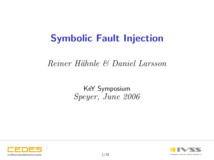 symbolic fault injection