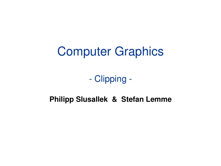 computer graphics