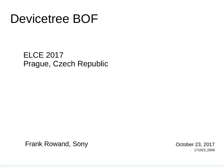 devicetree bof