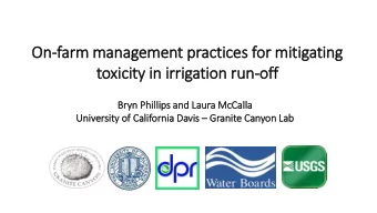 toxicity in irrigation run-off  Bry  Bryn Phil  illi  lips and La  Laura McCa  Call  lla  Univ