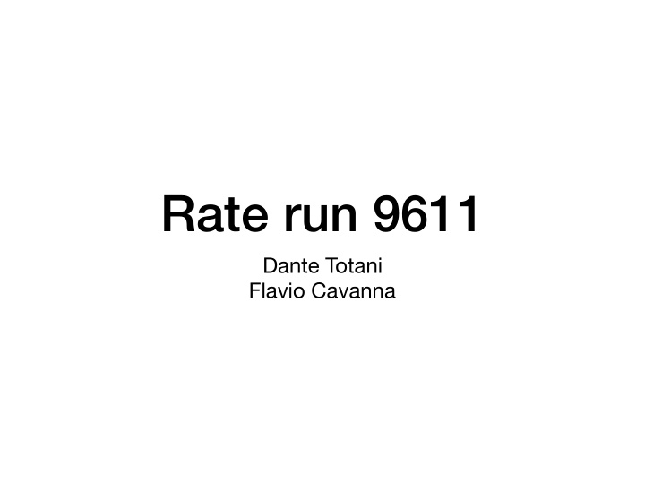 rate run 9611