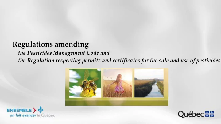 regulations amending
