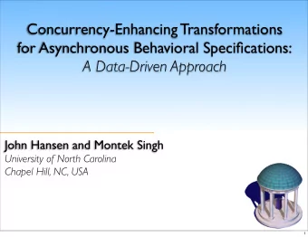 Concurrency-Enhancing Transformations  for Asynchronous Behavioral Specifications:  A Data-Driven