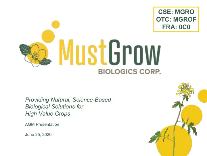 cse mgro otc mgrof fra 0c0