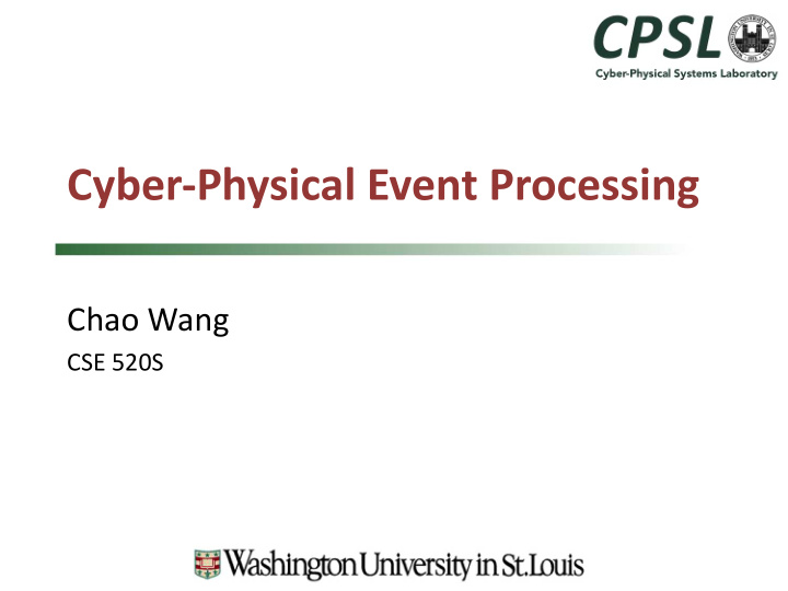 cyber physical event processing