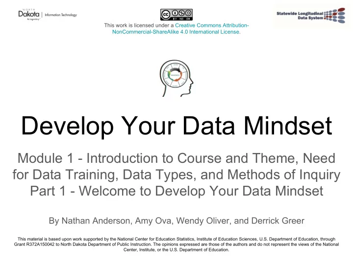 develop your data mindset
