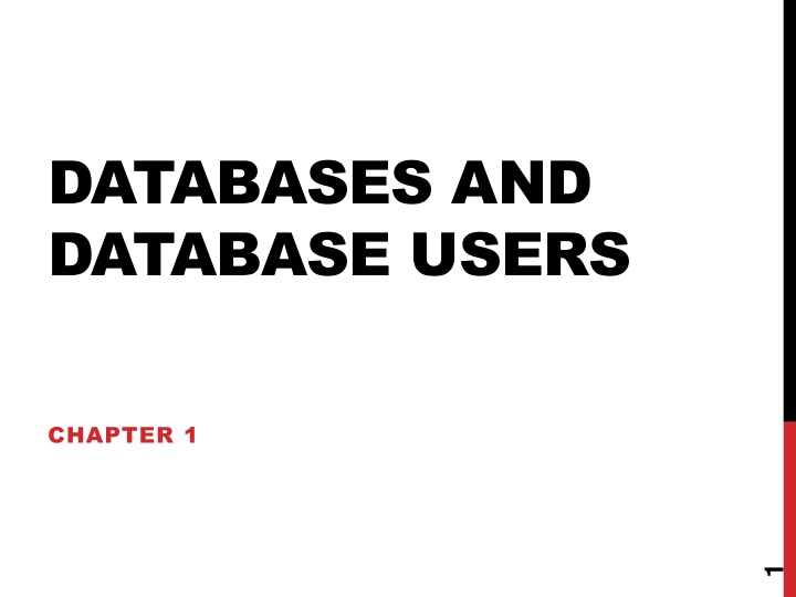 databases and database users