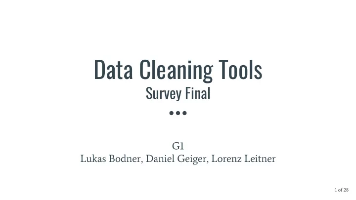 data cleaning tools
