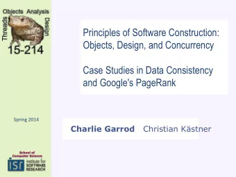 Principles of Software Construction:  Objects, Design, and Concurrency  Case Studies in Data