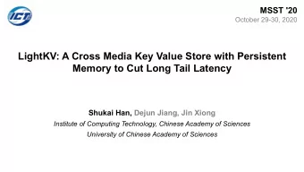 LightKV: A Cross Media Key Value Store with Persistent  Memory to Cut Long Tail Latency  Shukai