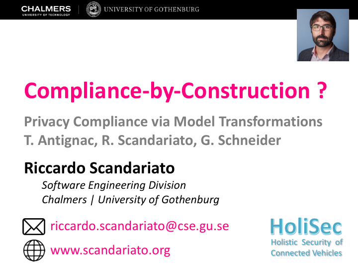 compliance by construction