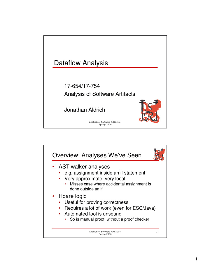 dataflow analysis