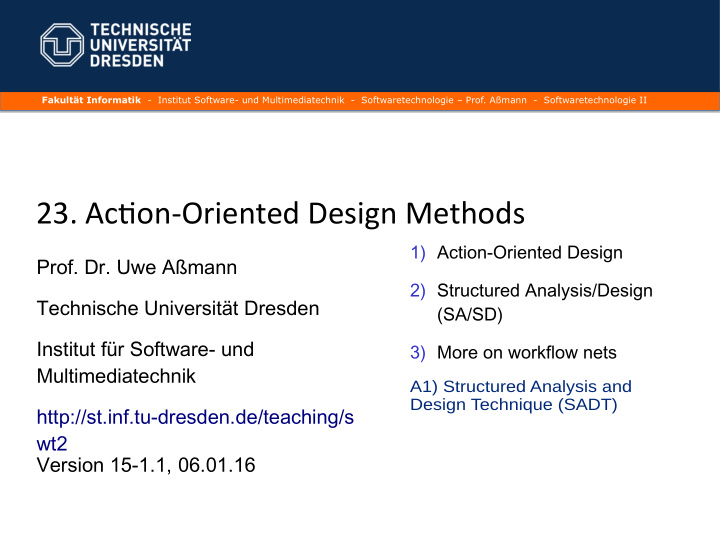 23 actjon oriented design methods