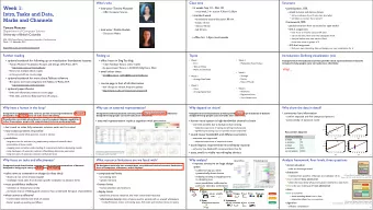 Week 1:    6 weeks, Sep 13 - Oct 18   Instructor: Tamara Munzner   participation, 10%