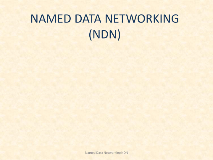named data networking ndn