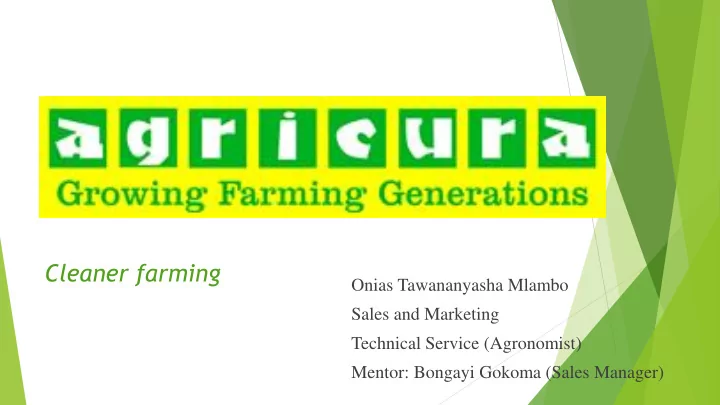 cleaner farming