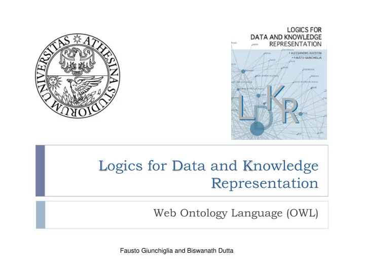 logics for d data and k knowledge l representation r