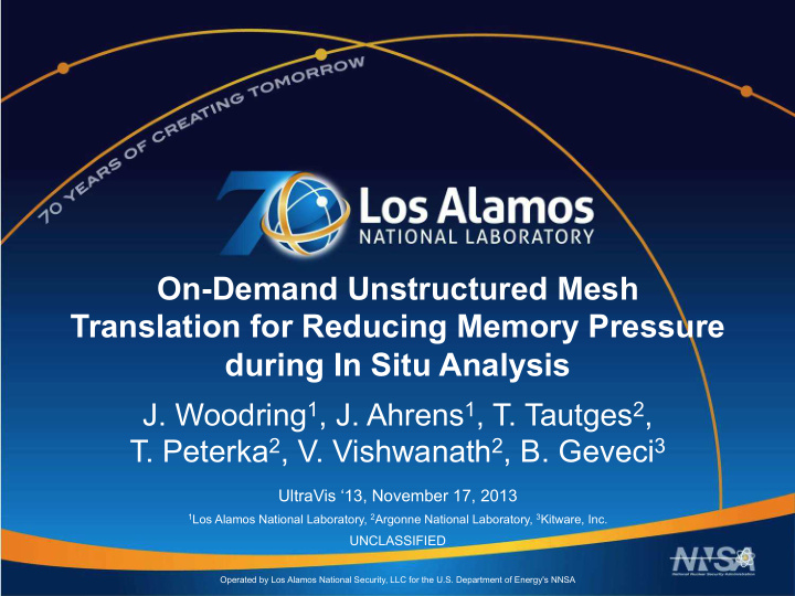 on demand unstructured mesh translation for reducing