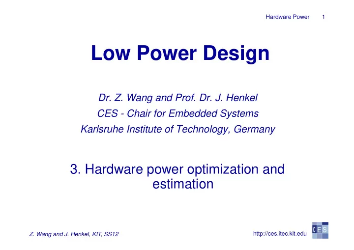 low power design