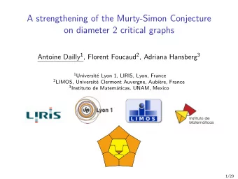 A strengthening of the Murty-Simon Conjecture  on diameter 2 critical graphs Antoine Dailly 1 ,