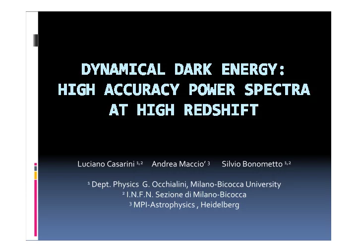 1 dept physics g occhialini milano bicocca university 2 i