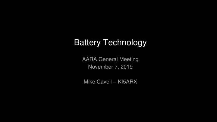 battery technology