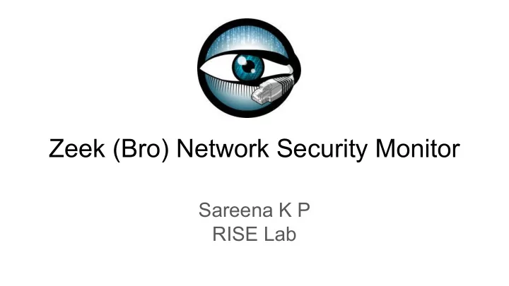 zeek bro network security monitor