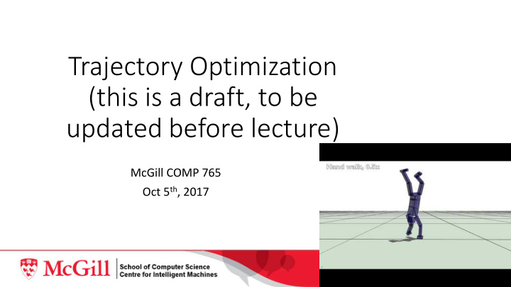 trajectory optimization