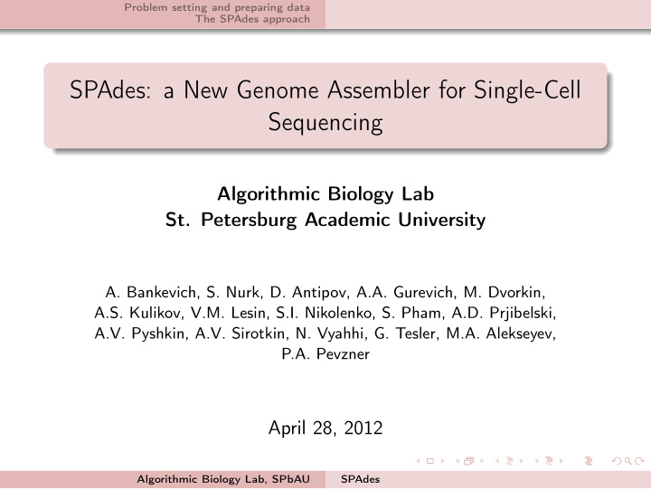 spades a new genome assembler for single cell sequencing