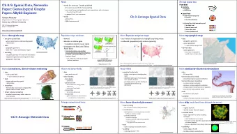 Ch 8/9: Spatial Data, Networks   marks for previous 2 weeks published  Use Given  Geometry