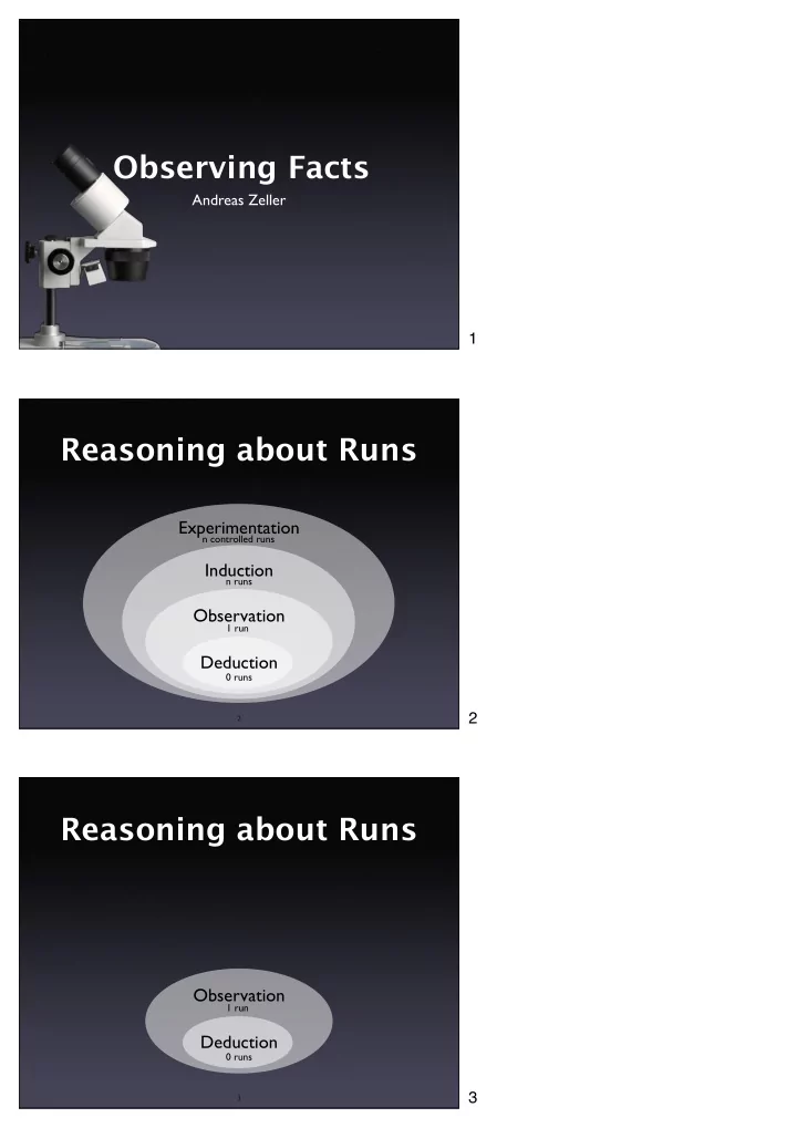 observing facts