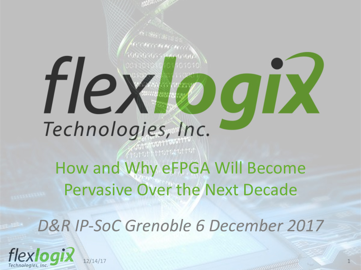 how and why efpga will become pervasive over the next