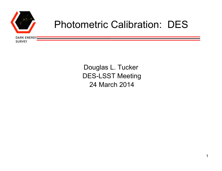 photometric calibration des