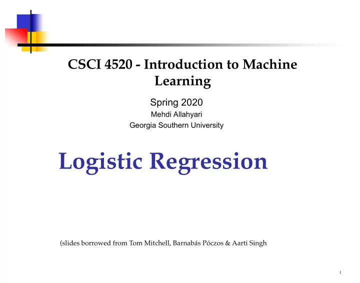 logistic regression