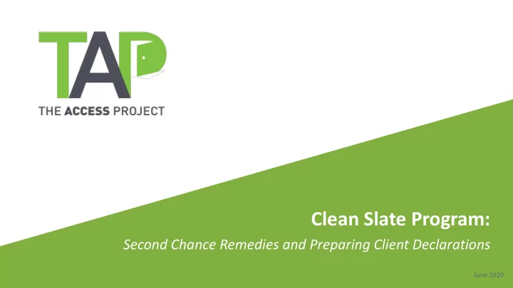 clean slate program