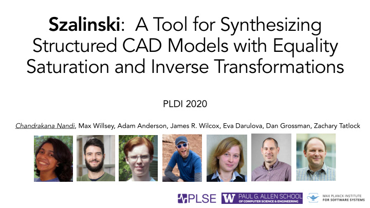 szalinski a tool for synthesizing structured cad models