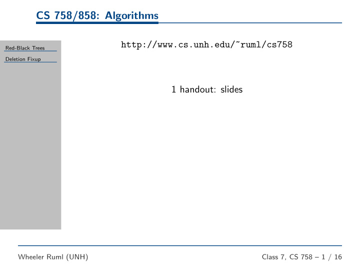 cs 758 858 algorithms